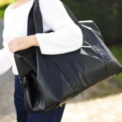 Childhome Mommy Bag Large Signature Similicuir - Noir