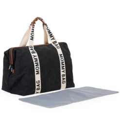 Childhome Mommy Bag Large Signature Canvas - Noir