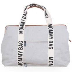 Childhome Mommy Bag Large Signature Canvas - Ecru