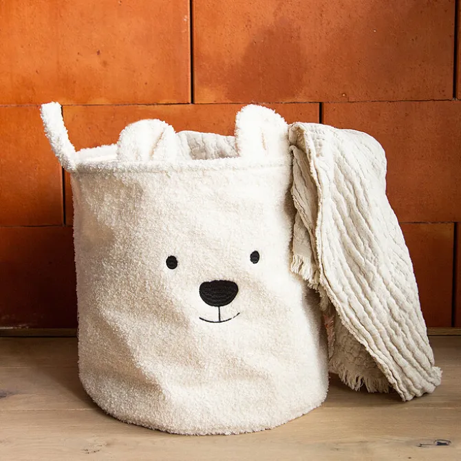 Childhome Panier Grand - Teddy Ecru