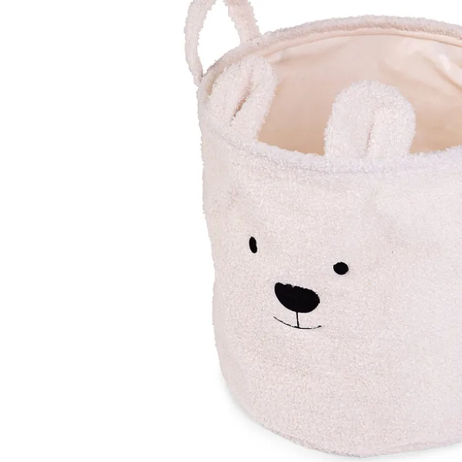 Childhome Panier Moyen - Teddy Ecru