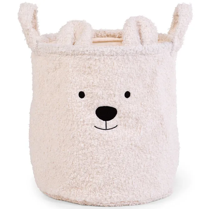 Childhome Panier Moyen - Teddy Ecru