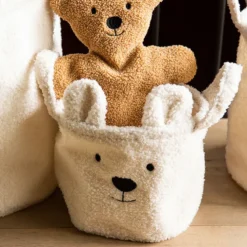 Childhome Panier Petit - Teddy Ecru