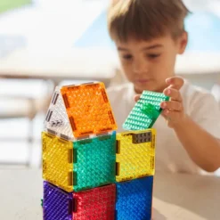 Cleverclixx Kit de 16 Tuiles Aimantées Compatibles LEGO & DUPLO