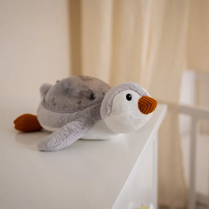 Cloud b Peluche Veilleuse Rechargeable Tranquil Penguin - Grey