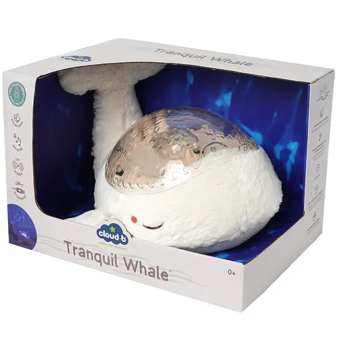 Cloud b Peluche Veilleuse Rechargeable Tranquil Whale White