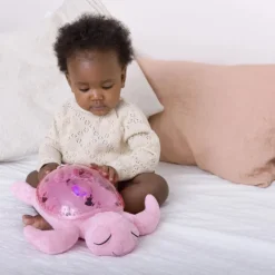 Cloud b Peluche Veilleuse Rechargeable Tranquil Turtle Pink