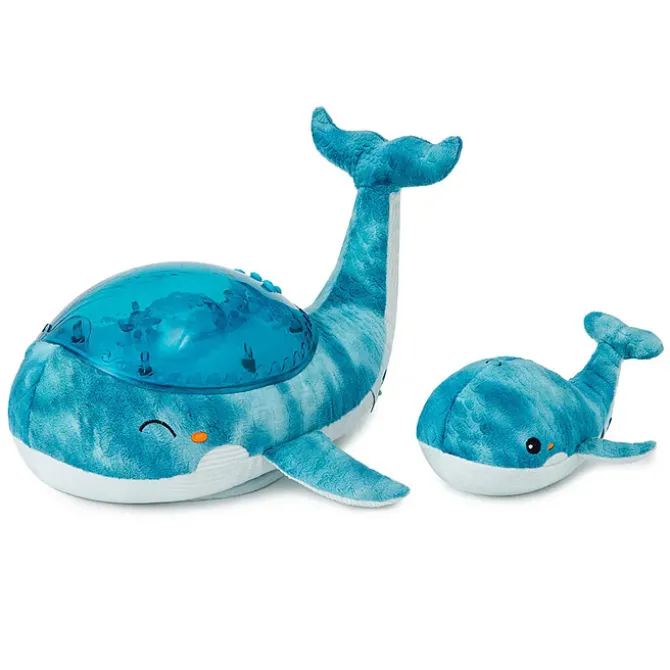 Cloud b Peluche Veilleuse Tranquil Whale Family Blue