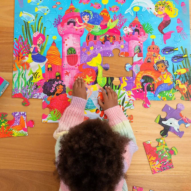 Crocodile Creek Maxi Puzzle 36 Pièces - Le Palais des Sirènes