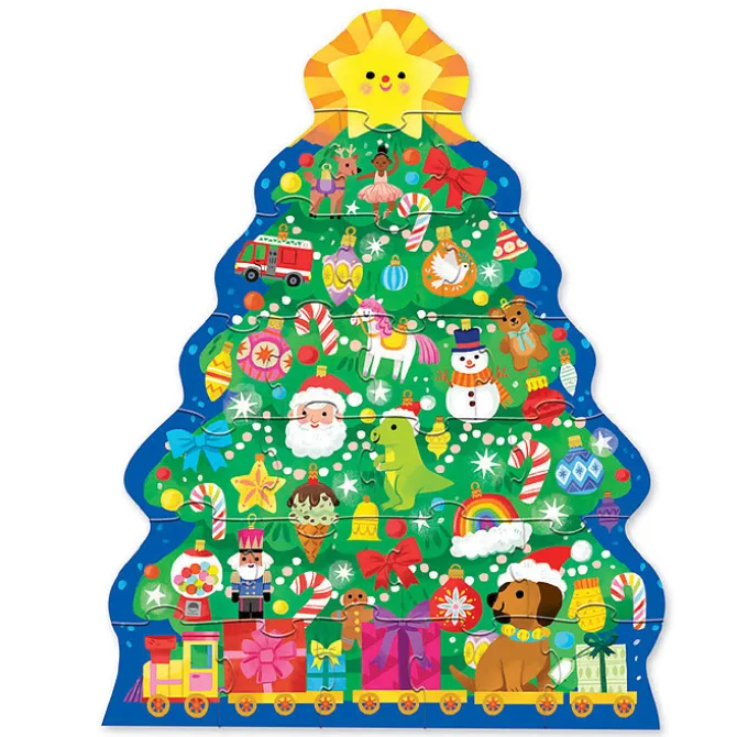 Crocodile Creek Maxi Puzzle 24 Pièces - Le Sapin de Noël
