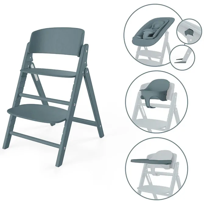 Cybex Chaise Haute Click & Fold 4-en-1 - Stone Blue