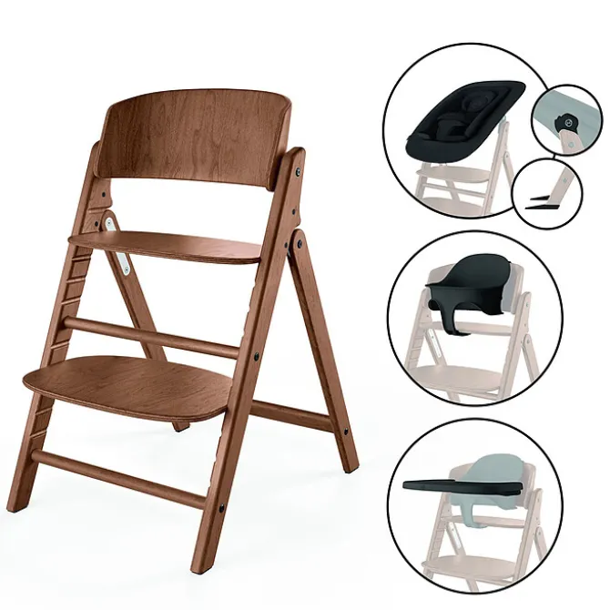 Cybex Chaise Haute Click & Fold 4-en-1 - All Natural Dark