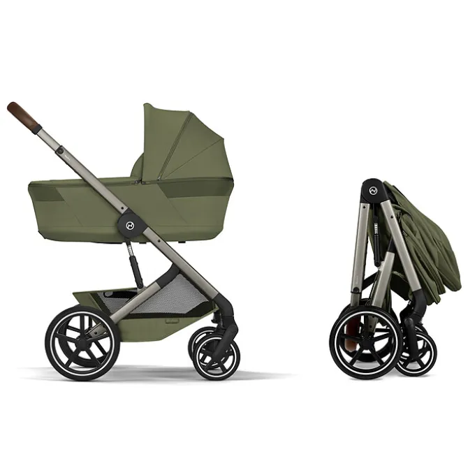 Cybex Pack Poussette Balios S Lux 2026 + Nacelle Pliable - Moss Green