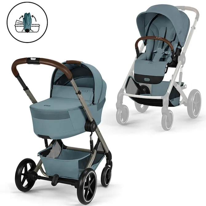 Cybex Pack Poussette Balios S Lux 2026 + Nacelle Pliable - Stormy Blue