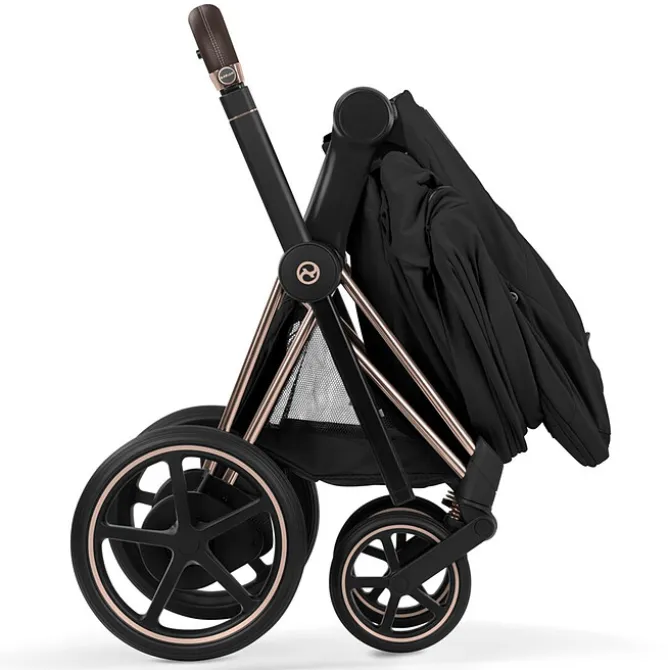 Cybex Pack Poussette e-Priam Confort Rosegold + Nacelle pliable - Sepia Black