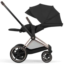 Cybex Pack Poussette e-Priam Confort Rosegold + Nacelle pliable - Sepia Black