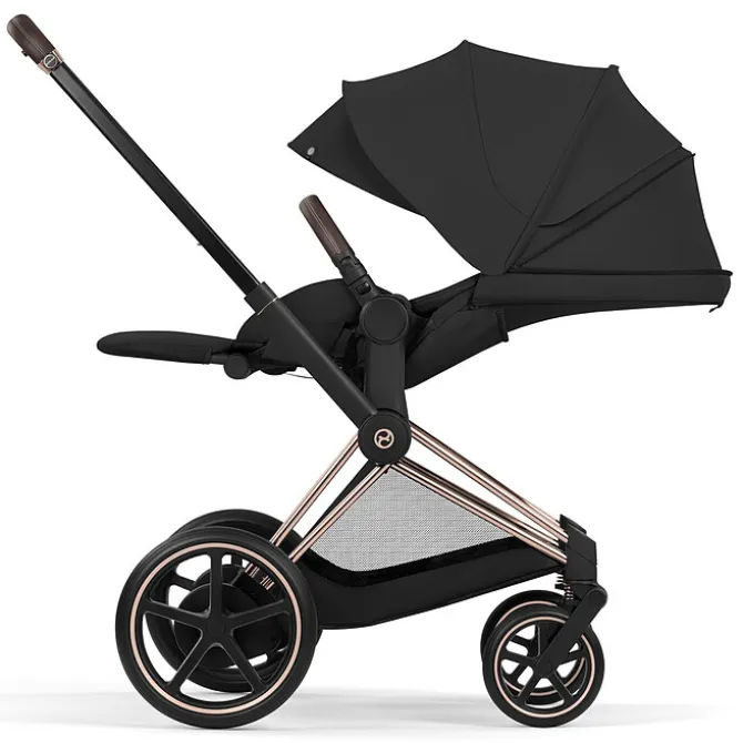 Cybex Pack Poussette e-Priam Confort Rosegold + Nacelle pliable - Sepia Black