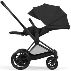 Cybex Pack Poussette e-Priam Confort Matt Black + Nacelle Pliable - Sepia Black