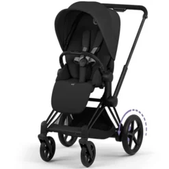 Cybex Pack Poussette e-Priam Confort Matt Black + Nacelle Pliable - Sepia Black