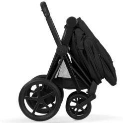 Cybex Pack Poussette e-Priam Confort Matt Black + Nacelle Pliable - Sepia Black