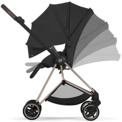 Cybex Pack Poussette Mios Confort 2026 Matt Black + Nacelle Pliable - Cozy Beige