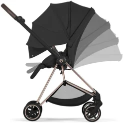 Cybex Pack Poussette Mios Confort 2026 Matt Black + Nacelle Pliable - Sepia Black