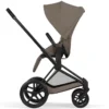 Cybex Pack Poussette Priam Confort Matt Black + Nacelle Pliable - Coconut Brown