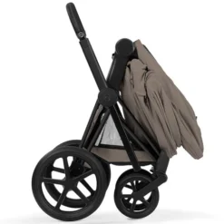 Cybex Pack Poussette Priam Confort Matt Black + Nacelle Pliable - Coconut Brown