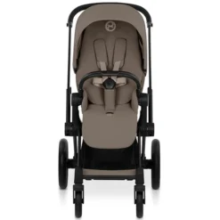 Cybex Pack Poussette Priam Confort Matt Black + Nacelle Pliable - Coconut Brown
