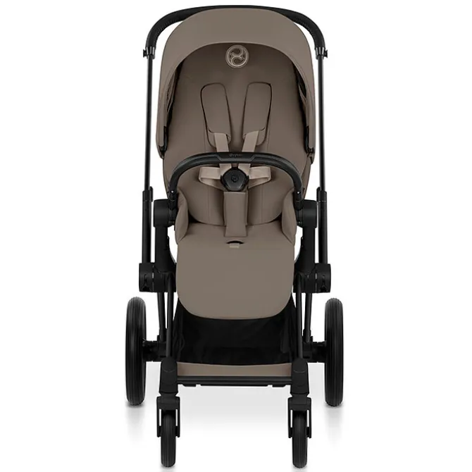 Cybex Pack Poussette Priam Confort Matt Black + Nacelle Pliable - Coconut Brown