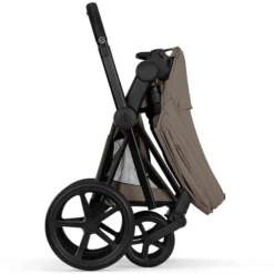 Cybex Pack Poussette Priam Confort Matt Black + Nacelle Pliable - Coconut Brown