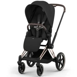 Cybex Pack Poussette Priam Confort Rosegold + Nacelle Pliable- Sepia Black
