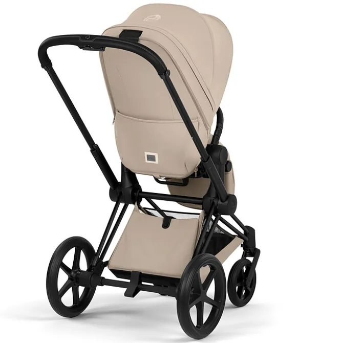 Cybex Pack Poussette Priam Confort Matt Black + Nacelle Pliable - Cozy Beige