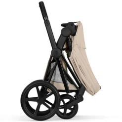 Cybex Pack Poussette Priam Confort Matt Black + Nacelle Pliable - Cozy Beige