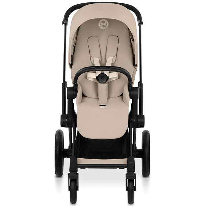 Cybex Pack Poussette Priam Confort Matt Black + Nacelle Pliable - Cozy Beige