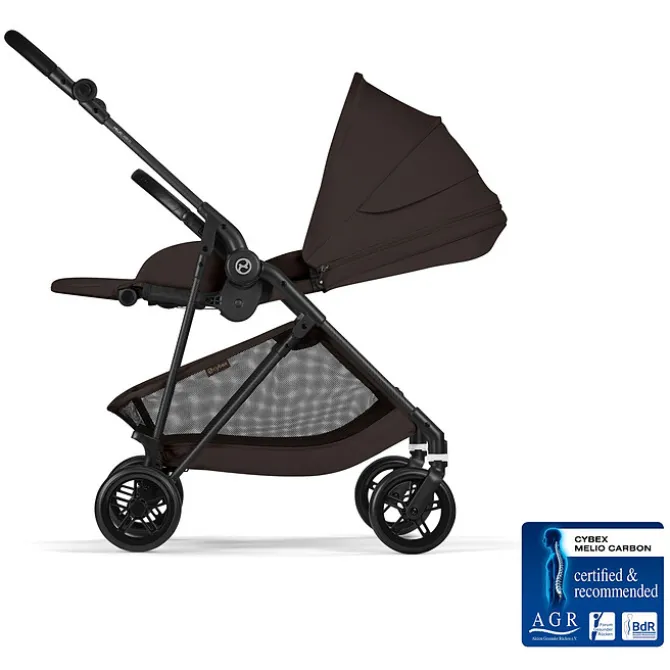 Cybex Poussette Citadine Melio 2026 Châssis Carbon - Chocolate Brown