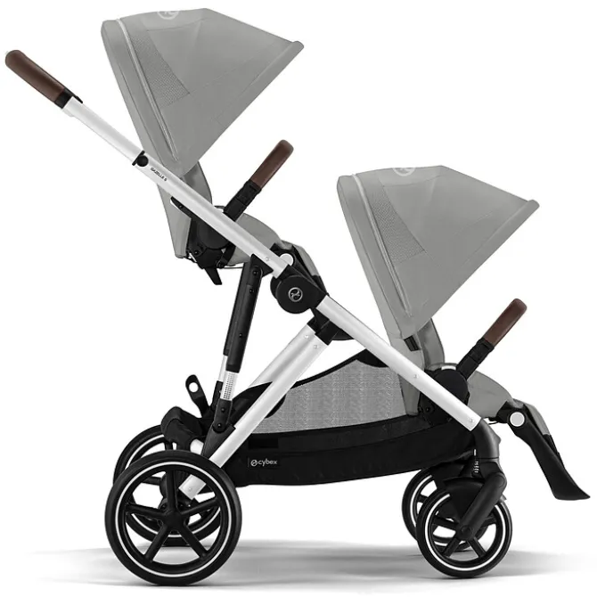 Cybex Poussette Double Gazelle S Châssis Silver - Stone Grey