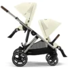 Cybex Poussette Double Gazelle S Châssis Taupe - Seashell Beige