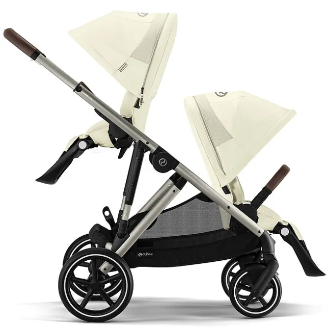 Cybex Poussette Double Gazelle S Châssis Taupe - Seashell Beige