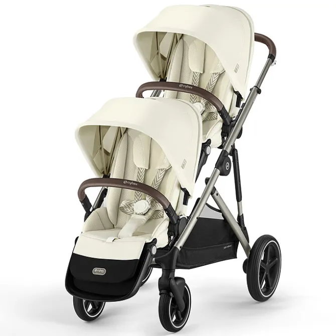 Cybex Poussette Double Gazelle S Châssis Taupe - Seashell Beige