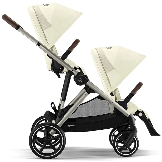 Cybex Poussette Double Gazelle S Châssis Taupe - Seashell Beige