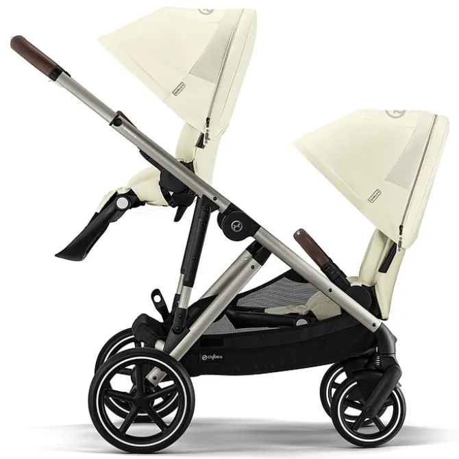 Cybex Poussette Double Gazelle S Châssis Taupe - Seashell Beige