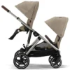 Cybex Poussette Double Gazelle S Châssis Taupe - Almond Beige