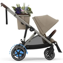 Cybex Poussette Evolutive e-Gazelle S Châssis Taupe - Almond Beige