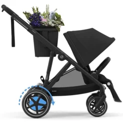 Cybex Poussette Evolutive e-Gazelle S Châssis Black - Moon Black