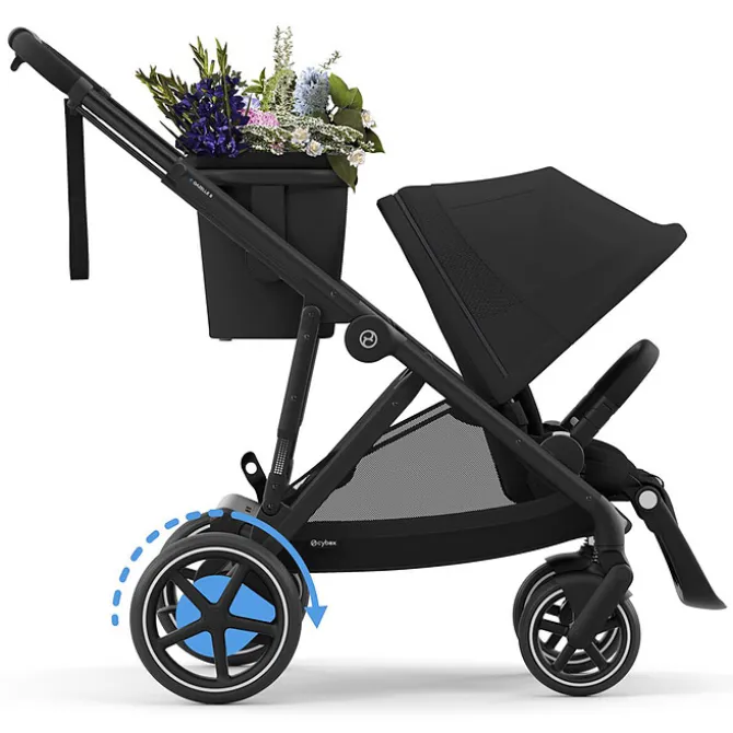 Cybex Poussette Evolutive e-Gazelle S Châssis Black - Moon Black