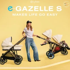 Cybex Poussette Evolutive e-Gazelle S Châssis Silver - Stone Grey