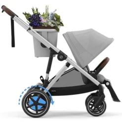 Cybex Poussette Evolutive e-Gazelle S Châssis Silver - Stone Grey