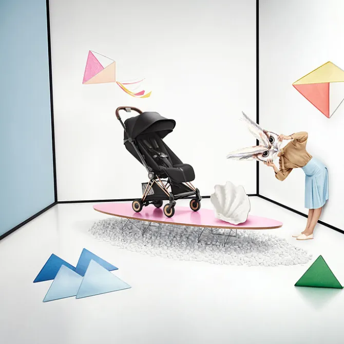 Cybex Poussette Ultra-compacte Coyä Style Châssis Rosegold - Coconut Brown