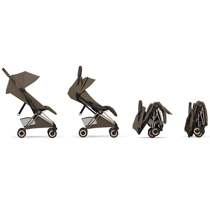 Cybex Poussette Ultra-compacte Coyä Style Châssis Rosegold - Coconut Brown